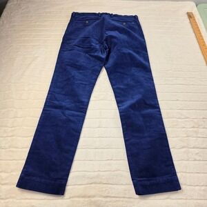 Polo Ralph Lauren Corduroy Pants Mens 30/30 Slim Fit Royal Blue Cord Trousers
